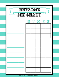 job charts free printable the crafting chicks