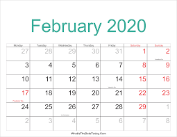 Download or print 2021 usa calendar holidays. February 2020 Calendar Printable With Holidays Whatisthedatetoday Com
