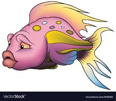 Pink Beautiful Fish Vector Image On Vectorstock In 2020 Fish Vector Beautiful Fish Cartoon Butterfly