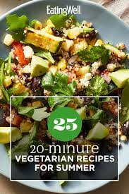 25 Summer Vegetarian Recipes In 20 Minutes Or Less Summer Vegetarian Recipes Quick Vegetarian Dinner Vegetarian Recipes