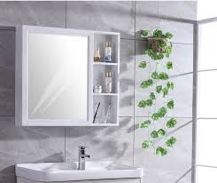 Space Aluminum Bathroom Mirror Cabinet Bathroom Bathroom Wall Mounted Mirror Box Toilet Wall Mounted Mirror With Rack