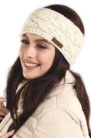 Womens Cable Knit Ear Warmer Headband Winter Fleece Lined Headwrap By Brook Bay At Amazon W Ear Warmer Headband Winter Headband Hairstyles Winter Headbands