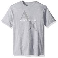 Find more designer clothes & accessories at armaniexchange.com. Armani Exchange Logo T Shirt Marl Grey