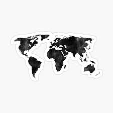black and white watercolor map photographic print by adventureliela redbubble