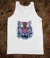 Retro Tiger Face Tank Top Skrocktober Tiger Face Shirts Face Tank