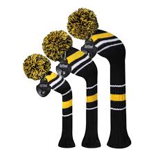 Golf club covers are essential for protecting your golf clubs from damage, and they look cool, too! The Hornets Color Knit Golf Headcover Set Of 3 For Driver 460cc Fairway Hybrid Creative Golf Club Cover Knit Golf Headcovers Golf Headcovergolf Club Covers Aliexpress
