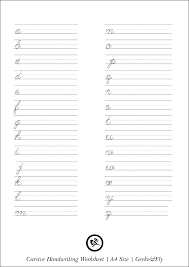 Keep the stencils loose when writing in cursive. 5 Printable Cursive Handwriting Worksheets For Beautiful Penmanship