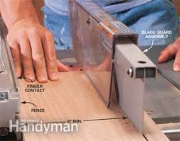 The blade guard has two main components. How To Use A Table Saw Ripping Boards Safely Diy