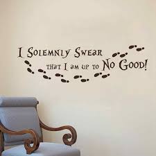 I Solemnly Swear That I Am Up To No Good Sticker Pin On Home Decor