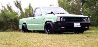Bearded Panda Fab Custom Mazda B2200 Shop Truck Drift Truck Mini Trucks Mazda Drift Truck