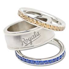 Kansas City Royals Crystal Stacked Ring Set Royal Rings Royal Jewelry Stacking Ring Set
