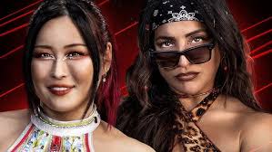 Kairi Sane (w/ Iyo Sky) vs Taryn Daigle (w/ Kaiva)