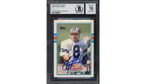 Score 1989 troy aikman #270 rookie card rc ex condition legend hof qb. Troy Aikman Signed Rookie Card Charitystars