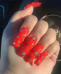 Pinterest Iiiannaiii Nails Orange Nails Red Acrylic Nails Did you scroll all this way to get facts about acrylic butterfly?
