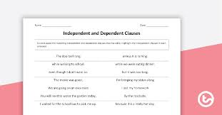 If the sender was very young—direct object 6. Independent And Dependent Clauses Worksheet Pack Teaching Resource Teach Starter