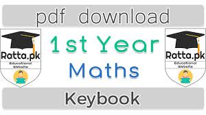 Word problems are emphasized for a. 1st Year Maths Keybook Pdf Download Ratta Pk