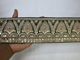 green wholesale sequined laces saree border wedding trim sold etsy lace saree fashion tape saree border