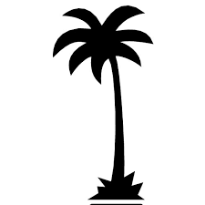 Download transparent palm leaf png for free on pngkey.com. Palm Tree Clipart Tropical Black White Wikiclipart