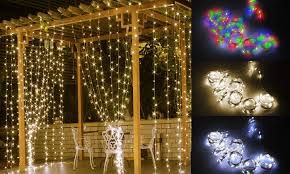 Up To 56 Off On 300 Led Window Curtain String Groupon Goods
