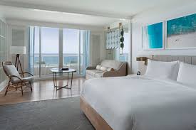 How close is steps from the boardwalk 2 bedroom hotel room to the beach? Oceanfront View Room The Ritz Carlton Fort Lauderdale