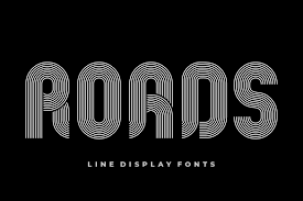 Roads Font In Fonts On Yellow Images Creative Store