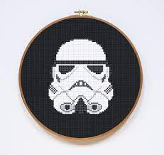 Cross stitch doesn't have to be difficult or overwhelming. This Stormtrooper Cross Stitch Pattern Is Available For Free A Rel Noreferrer Nofollow Target Cross Stitch Patterns Cross Stitch Cross Stitch Embroidery