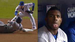Ednel javier báez, nicknamed el mago, is a puerto rican professional baseball shortstop for the chicago cubs of major league baseball. After Yasiel Puig Tried And Failed To Avoid Javy Baez S Tag Baez Teased Him And They Both Laughed Mlb Com