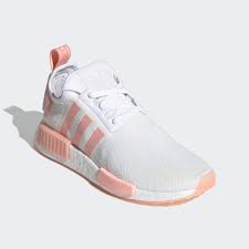 Adidas nmd r2 primeknit white core red ba7253 men's shoes variety sizetop rated seller. Adidas Originals Nmd R1 Primeknit Sneaker Damen Weiss Fv8730 Meinsportline De
