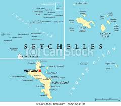 With interactive seychelles map, view regional highways maps, road situations, transportation, lodging guide, geographical map, physical maps and more information. Seychelles Political Map With Capital Victoria Important Cities And Islands And An Overview Map Of The Whole Archipelago Canstock