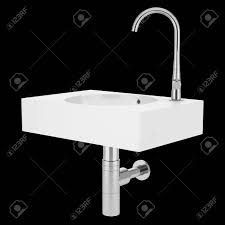 An open design makes the room appear more spacious and candid. Ceramic Bathroom Sink Isolated On Black Background Stock Photo Picture And Royalty Free Image Image 25945477