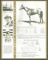 Details About 1898 Plaudit Kentucky Derby Winner Race Chart Jockey Owner
