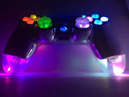 Custom Ps4 Dualshock 4 Led Illuminating Controller Chrome Ps4 Controller Custom Ps4 Controller Playstation