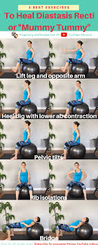 Maybe you would like to learn more about one of these? 5 Diastasis Recti Healing Exercises For Postpartum To Get Rid Of Mummy Tummy On The Yoga Ball Dia Yoga Ball Exercises Postnatal Workout Post Partum Workout