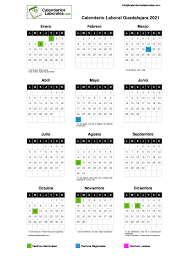 Algunas comunidades encadenan cinco festivos. Calendario Laboral Guadalajara 2021