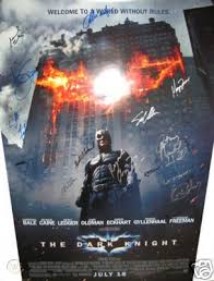 One fight has him shove a mook at batman and then try to kick the dark knight in the groin with a knife. Batman The Dark Knight Cast Signed Movie Poster By 13 43180790