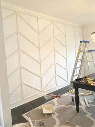 Elegant Dining Room How To Add A Chevron Board And Batten Wall Mackinaw Road Elegant Dining Room Dining Room Walls Dining Room Accents