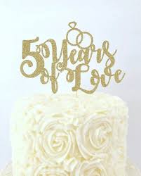 Anniversary Cake Topper 5 Years Of Love Cake Topper Etsy 50th Wedding Anniversary Cakes 50th Wedding Anniversary Party 50th Anniversary Cakes