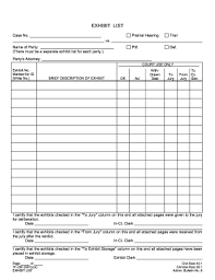Downloads are subject to this site's term of use. Exhibit List Template Fill Out And Sign Printable Pdf Template Signnow