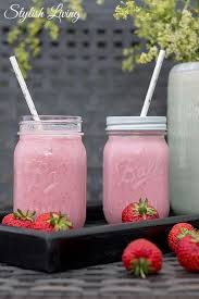 Oberleckere Erdbeermilch Stylish Living Fruchtshakes Smoothie Rezepte Banane Erdbeeren