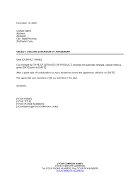 Decline Extension Of Agreement Template By Business In A Box