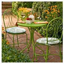 Malibu Patio Collection 3 Pc Bistro Set Wrought Iron Lime Green Model Bistro Set Wrought Iron Garden Furniture Patio Furniture Makeover