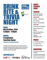 It is perfectly placed next to south wharf dfo and melbourne. Drink Rite At Trivia Night This Saturday Night Bundaberg