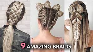 9 Amazing Braids And Hairstyles Diy Tutorials By Nina Starck Youtube Hair Styles Cool Braids Diy Hairstyles