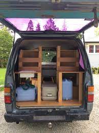 Along with the 60×80 bed, roomy galley, and convertible dinette, this camper also has a stylish wet bath with a toilet and shower. Self Contained Nissan Caravan Van Ideas Campervan Caravan