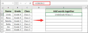 How To Add Words Texts From Different Cells Together In Excel