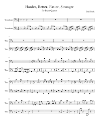 Record keyboard and midi inputs. Harder Better Faster Stronger Sheet Music For Trombone Brass Duet Download And Print In Pdf Or Midi Free Sheet Music Musescore Com