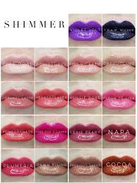 shimmer lipsense color chart collage for 2016 makeup color