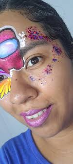 Among us 🖌🦋 #maquillaje #facepainting #maquillajeartistico #onestroke  #caritaspintadas #iamafacepainter #maquillajebaseagua #Veracruz  #glossyglitter