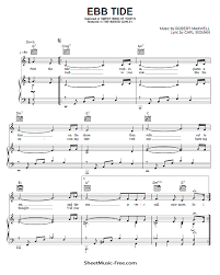 Download the righteous brothers unchained melody sheet music notes and printable pdf score arranged for easy guitar. Ebb Tide Sheet Music The Righteous Brothers Sheetmusic Free Com