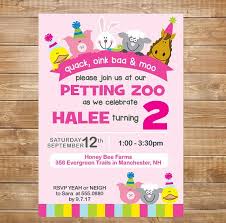 When making birthday party invitations zoo, you will not be too skillful use artistic ability so it is easy to be made by anyone. Girl Farm Pink Birthday Party Invitation Animal Petting Zoo Opstinains Net
